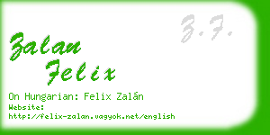 zalan felix business card